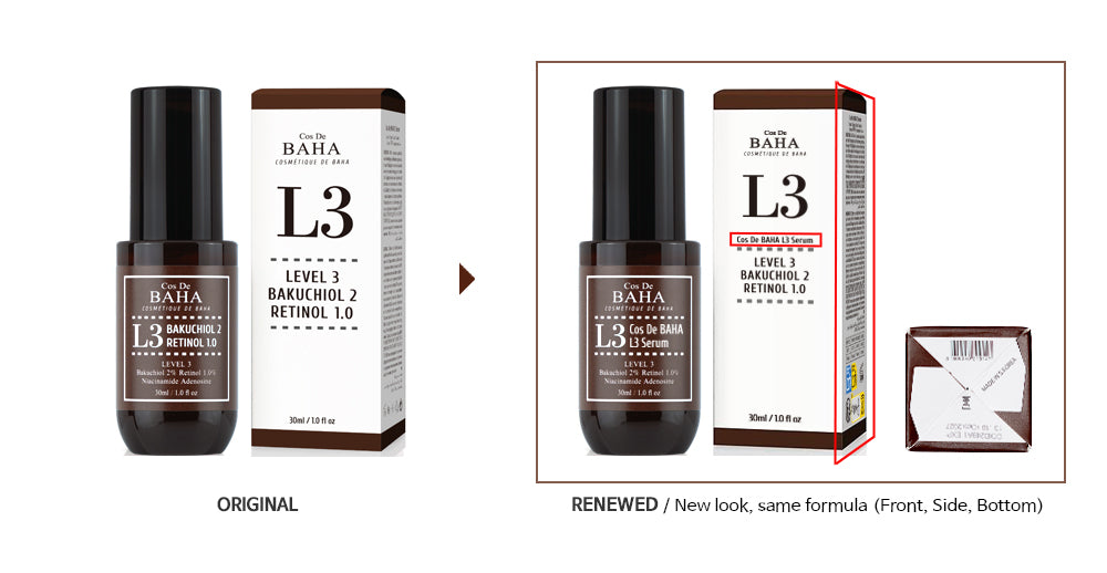 L3 Serum label and package design will change.