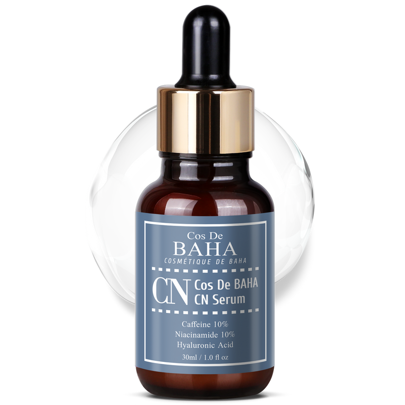 High Potency 10% Caffeine & 10% Niacinamide Serum for Face/Neck - Reduces Appearance of Puffiness, Dark Circles, Large Pores, Uneven Skin, 1 Fl Oz