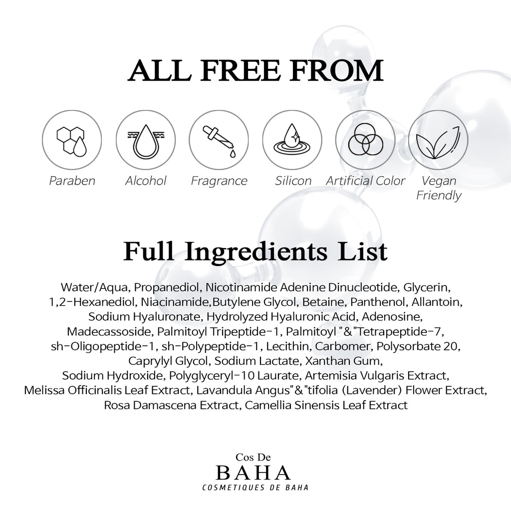 10% NAD+ & Matrixyl 3000 & EGF & FGF Serum for Face/Neck - Anti-Aging, Wrinkle Reduction, Soothing, Hydrating, 1 Fl Oz