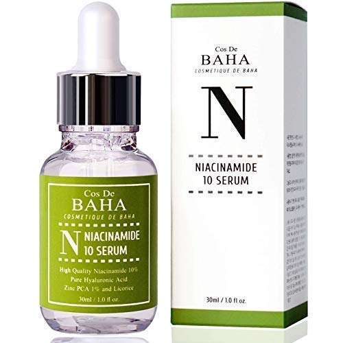 Niacinamide 10% + Zinc 1% Serum for Face - Pore Reducer + Uneven Skin Tone Treatment + Diminishes Acne Prone, Korean Skin Care, 1oz (30ml)