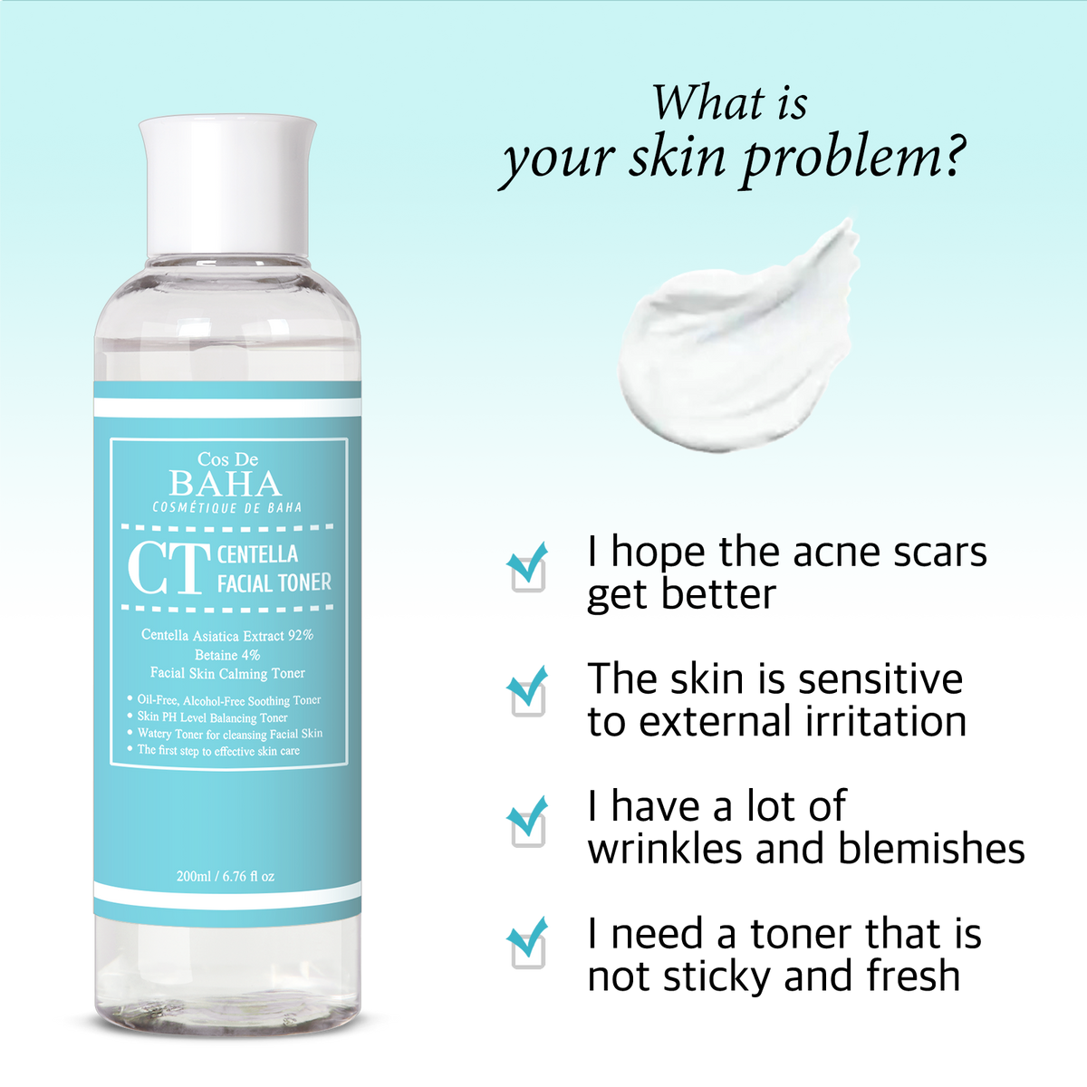 Centella Asiatica Toner for Face - Age Spot, Skin Tone, Firming, Soothing, Reduce Wrinkles, Blemish-Prone Skin, Witch Hazel Free, Korean Nature Skin Care, 6.75OZ (200ml)