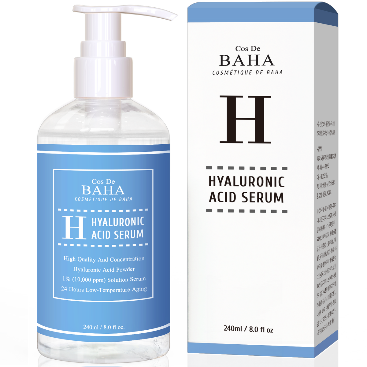 Pure Hyaluronic Acid 1% Powder Solution Serum 10000ppm - Intense Hydration + Visibly Plumped Skin