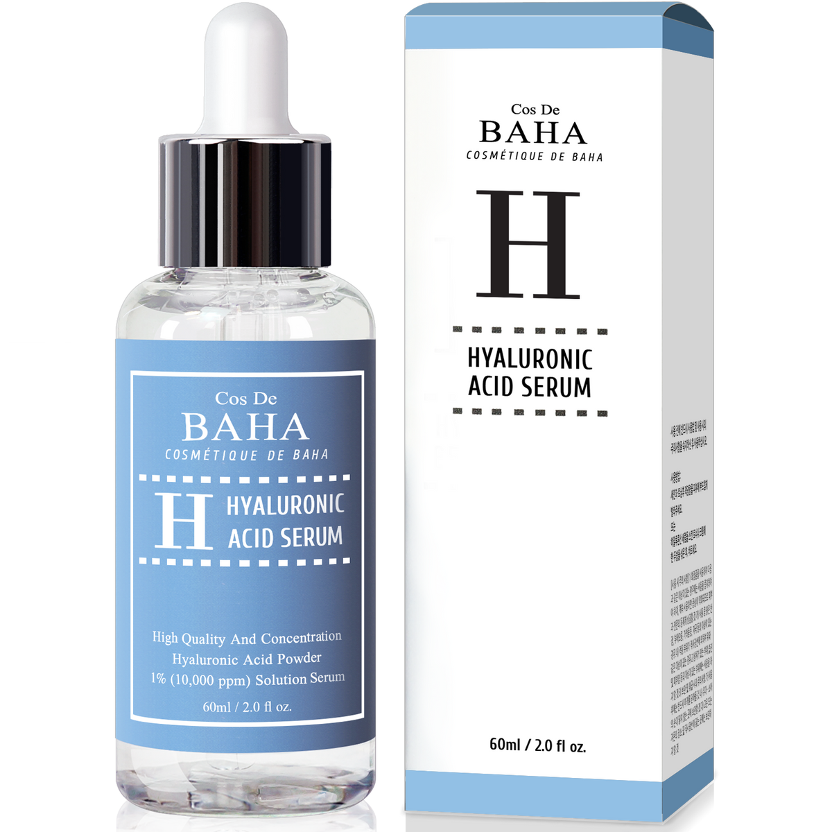 Pure Hyaluronic Acid 1% Powder Solution Serum 10000ppm - Intense Hydration + Visibly Plumped Skin