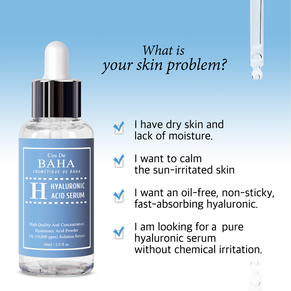 Pure Hyaluronic Acid 1% Powder Solution Serum 10000ppm - Intense Hydration + Visibly Plumped Skin