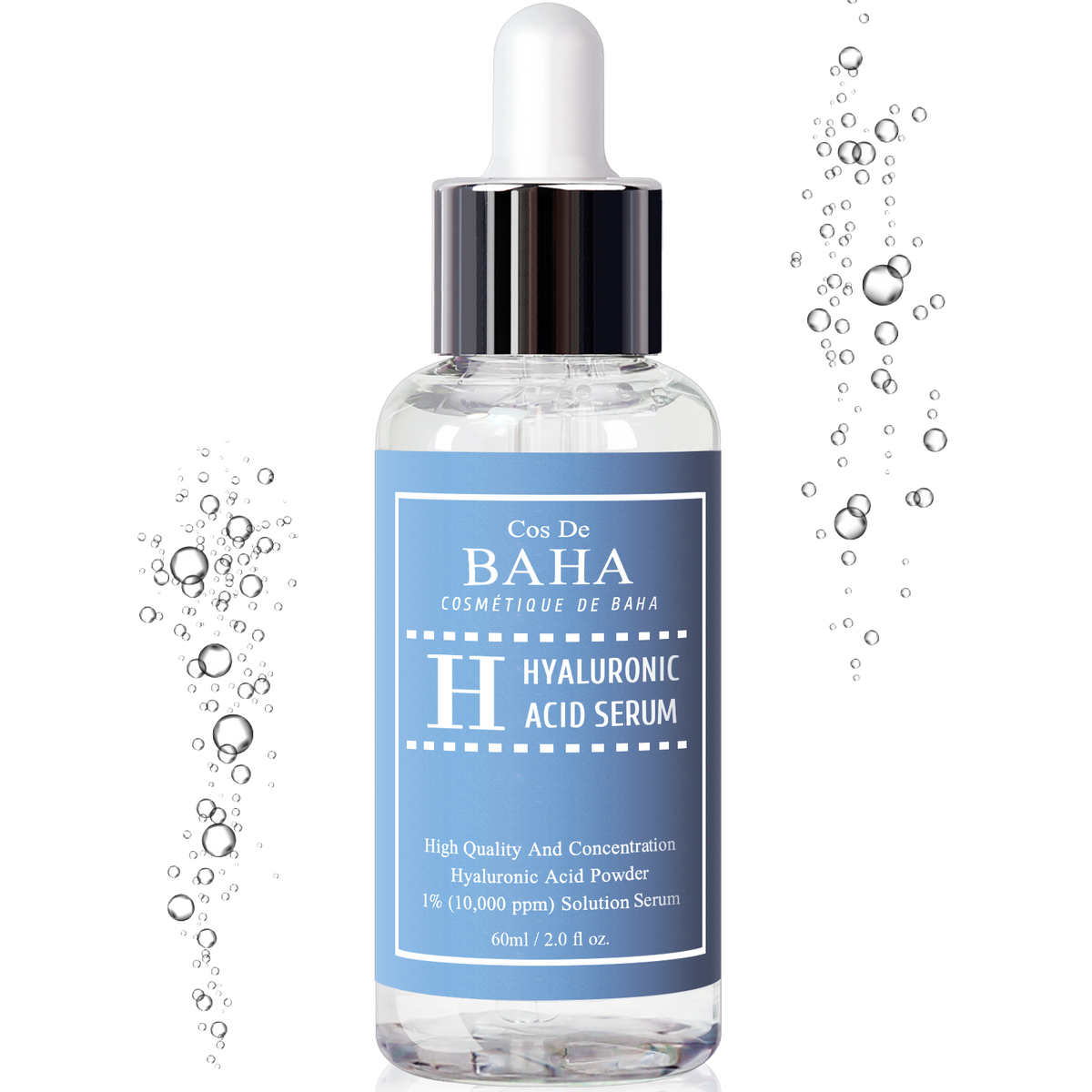 Pure Hyaluronic Acid 1% Powder Solution Serum 10000ppm - Intense Hydration + Visibly Plumped Skin