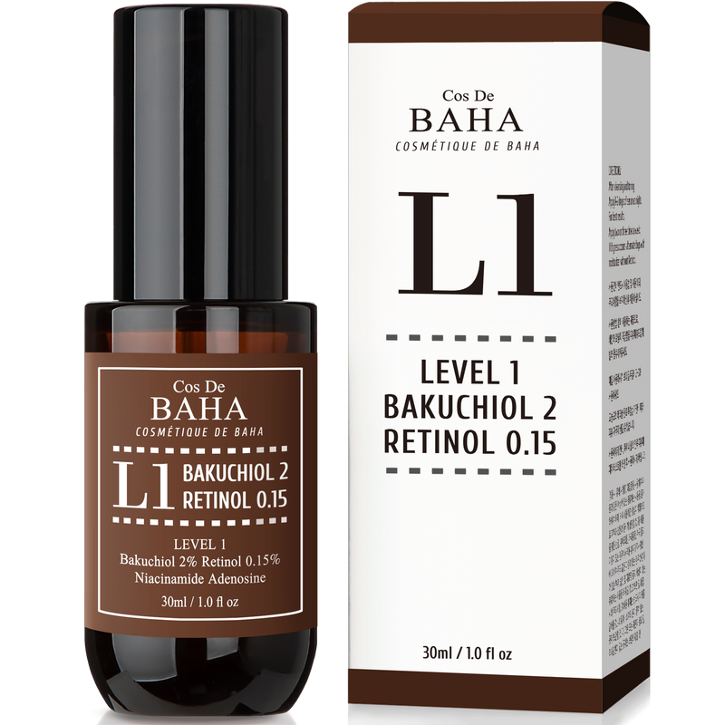 Bakuchiol 2% Serum with Retinol for Face, Anti-Aging, Hyperpigmentation and Acne Flare-Ups, 1 Fl Oz (30ml)