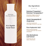 Peptide Complex Facial Toner with Matrixyl 3000 & Argireline for Face/Neck - Anti Aging & Deep Wrinkles, Heals and Repairs Skin, Instantly Ageless for Face, 6.76 Fl Oz (200ml)