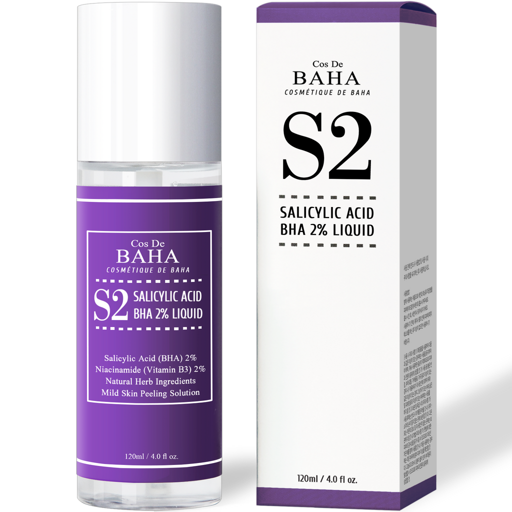 Salicylic Acid Exfoliant Facial Liquid with Niacinamide - BHA for Peel, Acne Spot Treatment + Redness Relief + Pore Minimizer + Pore Cleaner + Alcohol Free, 4oz (120ml)