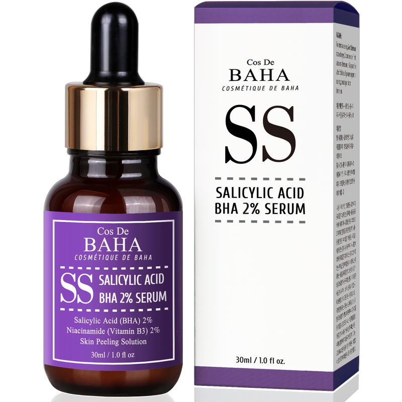 only Salicylic Acid 2% Exfoliant Facial Serum with Niacinamide - BHA for Peel, Acne Spot Treatment, Pore Cleaner, Pore Refining, Resurfacing, + Alcohol Free, 1 Fl Oz (30ml)