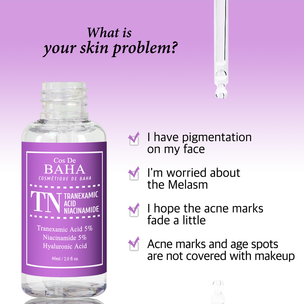 Tranexamic Acid 5% Serum with Niacinamide 5% for Face/Neck - Helps to Reduce the Look of Hyper-Pigmentation, Discoloration, Dark Spots, Remover Melasma, 2 Fl Oz