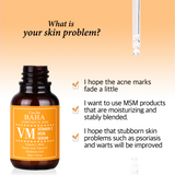 Vitamin C Facial Serum with MSM - for Fades Age Spots, Smoothing Fine Lines + Dark Spots, Pore Refining, Resurfacing, 1 Fl Oz (30ml)