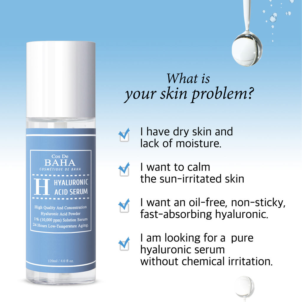 Pure Hyaluronic Acid 1% Powder Solution Serum 10000ppm - Intense Hydration + Visibly Plumped Skin