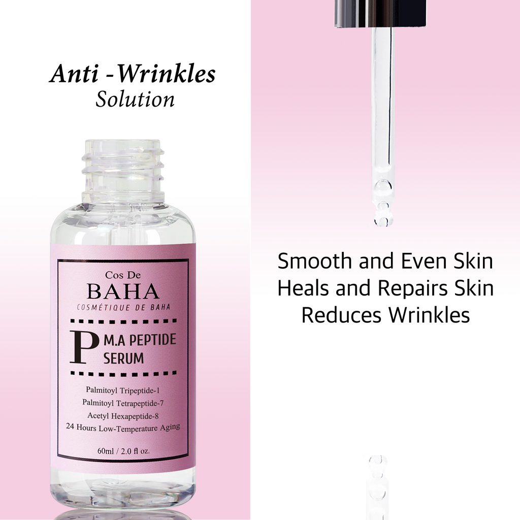 Peptide Complex Facial Serum with Matrixyl 3000 & Argireline - Anti Aging & Wrinkles - Heals and Repairs Skin + Instantly Ageless for Face + Gluten Free, 1oz (30ml)