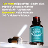 10% NMN & Resveratrol & EGF & FGF Serum for Face/Neck - Anti-Aging, Wrinkle Reduction, Hydrating & Soothing, 1 Fl Oz