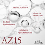 15% Azelaic Acid High-Strength Serum with MSM for Acne, Hyperpigmentation & Skin Clarity 30ml