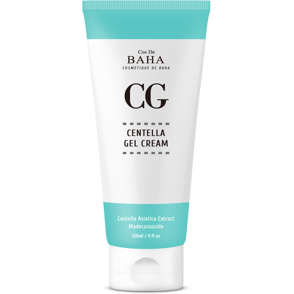 Cos De BAHA Centella Asiatica Soothing Calming Cream for Face/Neck - Cica Facial Gel Cream Lightweight Hydrate Boost Smooth, Daily Face Moisturizer, Silicone-Free, Fragrance-Free, Lotion, 4 Fl Oz