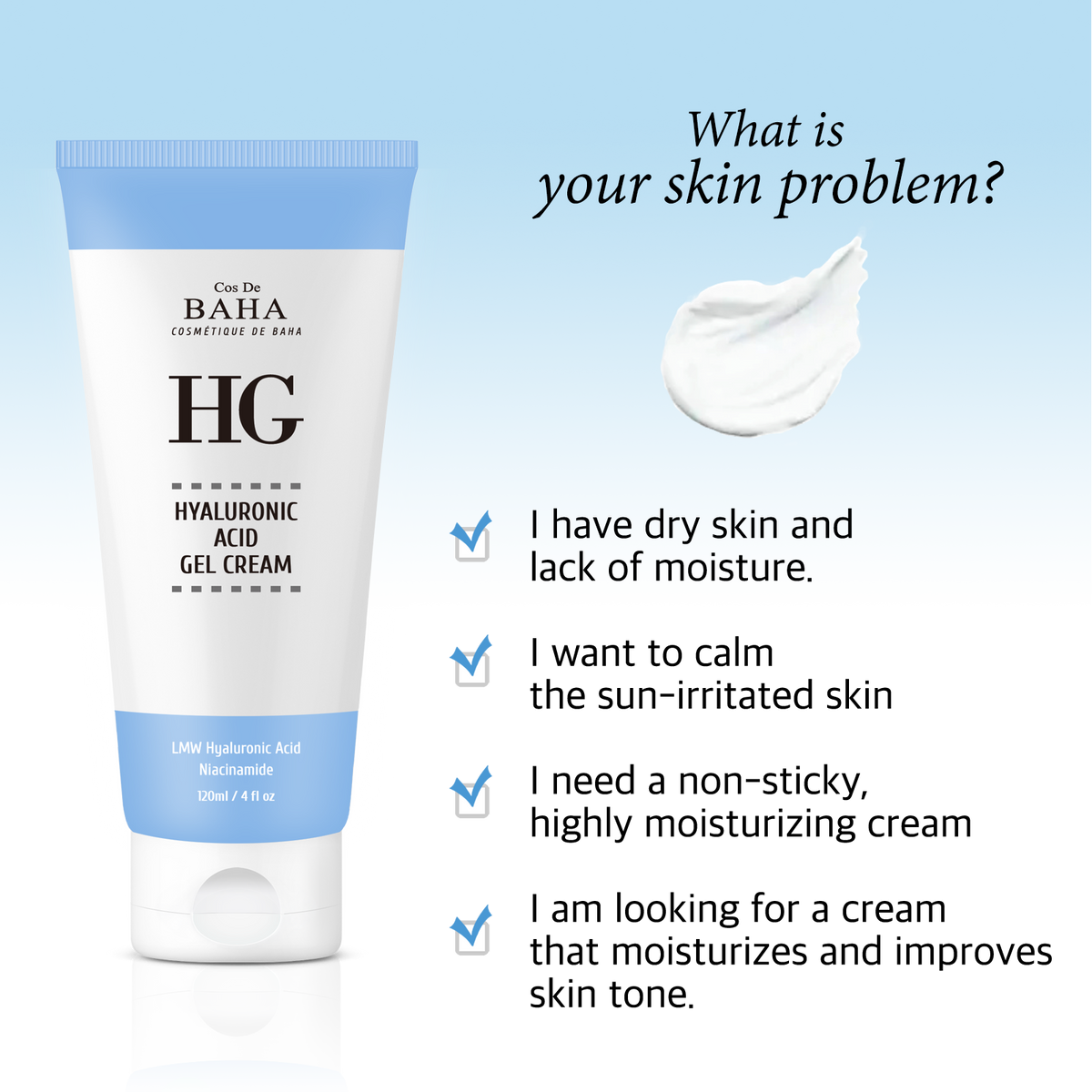 Pure Hyaluronic Acid + Niacinamide Gel Cream 4 Fl Oz