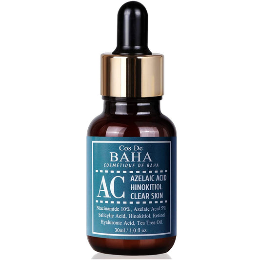 Azelaic Acid 5% + Niacinamide 10% + Salicylic Acid, Retinol, Tea Tree Facial Serum - Blemish-Prone Skin, Age-Defying, Alcohol Free, 1oz (30ml)
