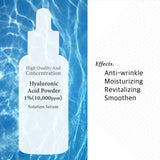 Pure Hyaluronic Acid 1% Powder Solution Serum 10000ppm - Intense Hydration + Visibly Plumped Skin