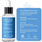 Pure Hyaluronic Acid 1% Powder Solution Serum 10000ppm - Intense Hydration + Visibly Plumped Skin