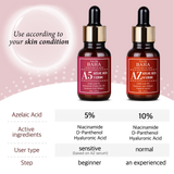 Azelaic Acid 5% Facial Serum with Niacinamide - Fast Rosacea Skin Care Product + Reduce Cystic Acne Scar + Redness Relief Face + Pimple Pigmentation Blackhead, 1 Fl Oz (30ml) (5% Azelaic Acid)