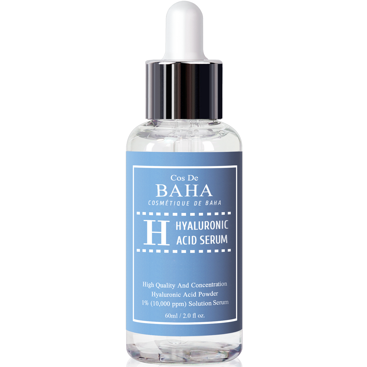 Pure Hyaluronic Acid 1% Powder Solution Serum 10000ppm - Intense Hydration + Visibly Plumped Skin