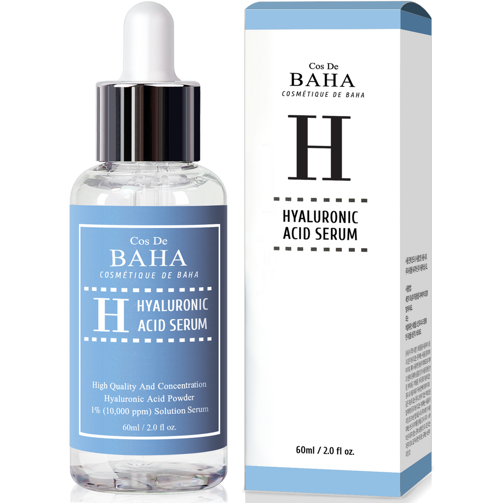 Pure Hyaluronic Acid 1% Powder Serum for Face 10,000ppm - Anti Aging + Fine Line + Intense Hydration + facial moisturizer + Visibly Plumped Skin + Prevent Bladder Pain 1Fl Oz (30ml/60ml)