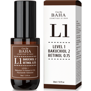 Bakuchiol 2% Serum with Retinol for Face, Anti-Aging, Hyperpigmentation and Acne Flare-Ups, 1 Fl Oz (30ml)