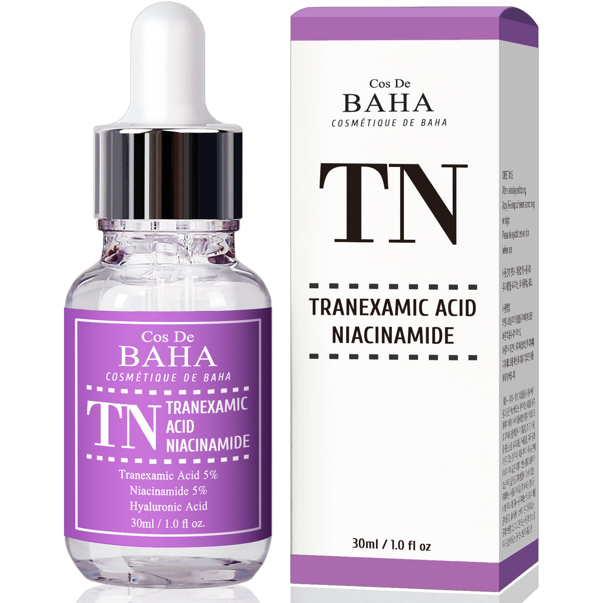 Tranexamic Acid 5% Serum with Niacinamide 5% for Face/Neck - Helps Reduce the Look of Dark Spots, Discoloration, Uneven Tone, 1 Fl Oz