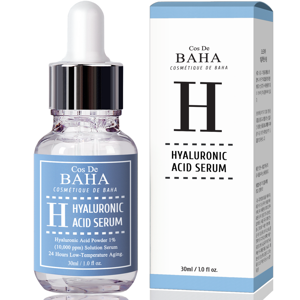 Pure Hyaluronic Acid 1% Powder Serum for Face 10,000ppm - Anti Aging + Fine Line + Intense Hydration + facial moisturizer + Visibly Plumped Skin + Prevent Bladder Pain 1Fl Oz (30ml/60ml)