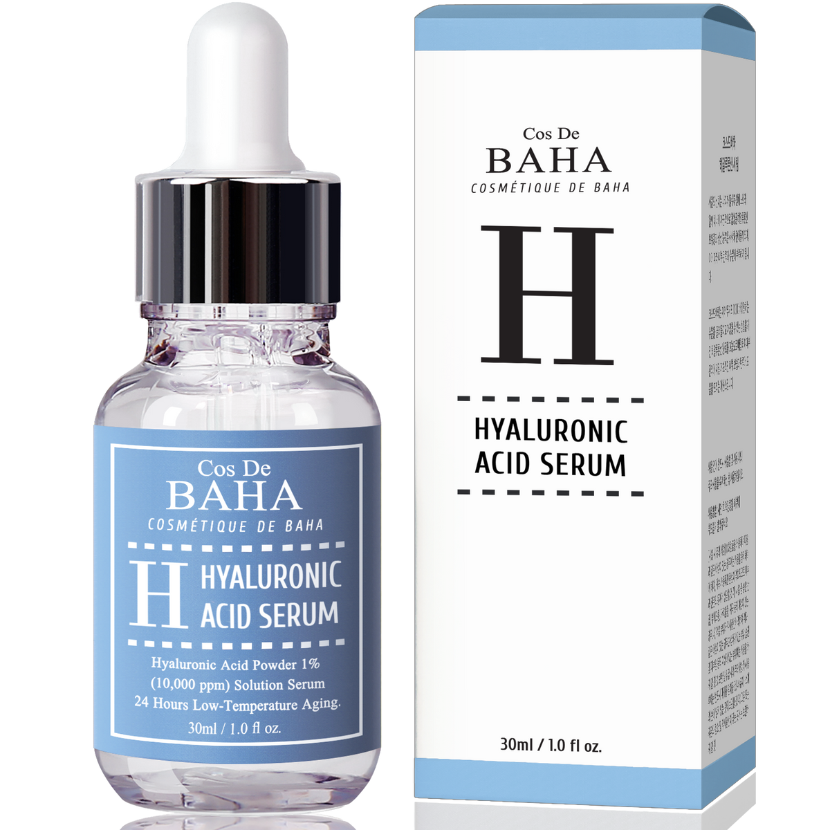 Pure Hyaluronic Acid 1% Powder Solution Serum 10000ppm - Intense Hydration + Visibly Plumped Skin